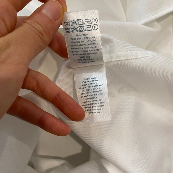 Charles Tyrwhitt Non-Iron Extra Slim Fit Dress Shirt – White – 16/33 - Picture 5 of 8